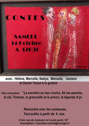 Organisation d'un spectacle pour un immeuble avec les conteuses de l'atelier contes