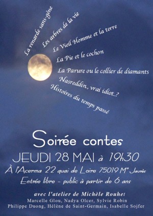 Soir&eacute;e cont&eacute;e  ACERMA le 28 Mai
